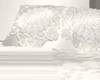 White Lace and Satin Bed