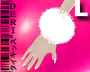 [L] White Fur Bangle