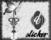 heart silver butterfly