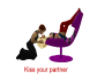 Purple Swivel Pose Chair