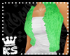 {K} Fur Vest Green