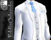 EO Wht/Blue 3Piece Suit