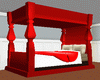 nice red bed with heart