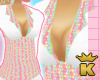 {K} Rainbow White Shirt