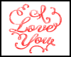 Love You Glitter Red