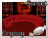 RedLeather Romance Couch