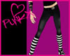 Punk Jeans Black White