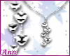 ANN Dangling Hearts SILV