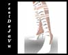 High heel boots white