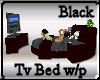 [my]Black Tv Bed W/P