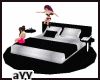 Anim poses bed*laptop BW