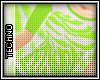 x-Tee Green Zebra Print
