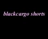 black cargo shorts