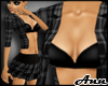 ANN Plaid Skirt Set BLK