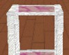 White and Pink End Table