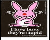 Product Image for Happy Bunny Boy Sticker