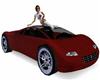 red car with sexy female