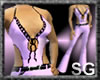 *P* Lace Trim Cat Suit