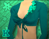 Front Flower Top /green