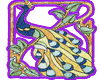 sticker - peacock
