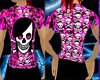 *Emo Pink skull T
