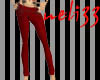 Dark red low cut jeans