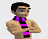 black/purple scarf