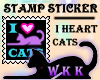 WKK- I Heart Cats stamp
