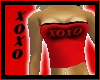 Valentine Red xoxo Top