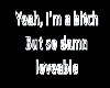 Loveable Bitch (w)