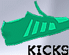 matching green kicks