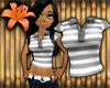 Striped Polo Tee: Gray
