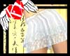 powder white mini skirt