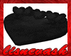 (L) Black Heart Shpd Bed