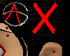 Red X Hair Clip