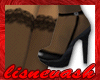 &pound;&igrave;&ccedil; Black Shoes/Stocking