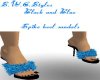 Blue&Black Spike Heel