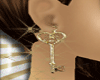 Gold Stussy Key Earrings