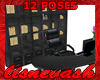 (L) 12 Pose Black Desk