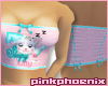 Sleepy Kitty PJ Top