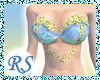 Blue Gold Crop Top