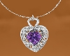 !S!Amethyst Heart Pendnt