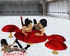 6 Pose Red Silk Shroom S
