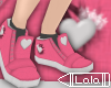 [LC] Pink Heart Sneakers