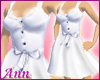 Satin Trim Dress WHITE