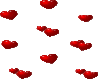 floating hearts of love