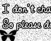 Don't Chat