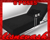 (L) 8 Pose Black Chaise