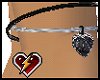 S blkheart anklet