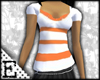 [E] Tee - Orange & White